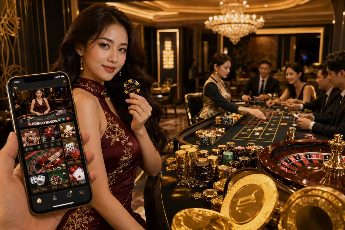 ew777 Casino suasana meja permainan langsung